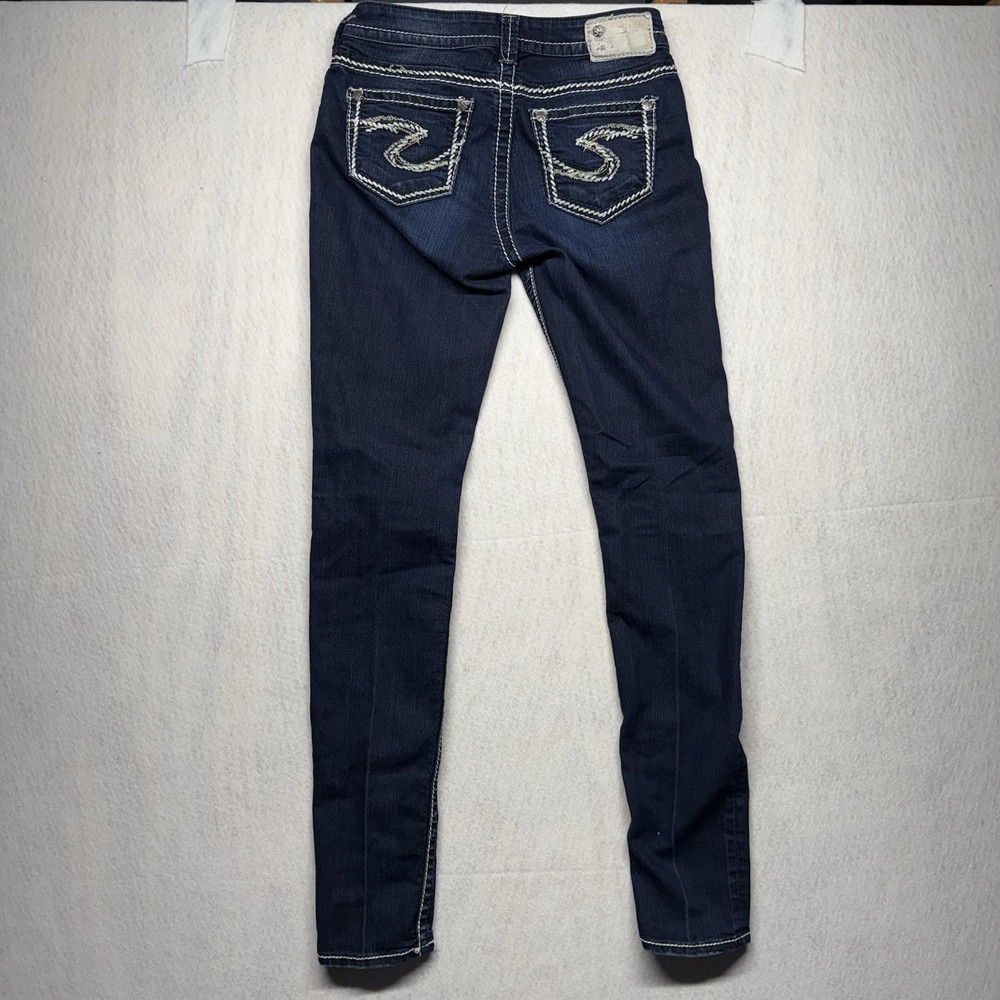 Silver Jeans Co Suki Super Skinny Dark Wash Denim‎ Jeans W27 L33 L9121SSR467 - Picture 2 of 16